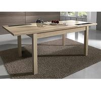 PEGANE Table de Salle à Manger Extensible rectangulaire Coloris Chêne Cambrian - Longueur 140-180 x Profondeur 90 x Hauteur 75 cm
