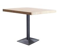 PEGANE Table en Bois Coloris chêne Nordique et Pieds en métal Coloris Noir - Longueur 80 x Profondeur 60 x Hauteur 74 cm