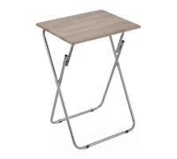 PEGANE Table Pliante Compact, Table d'appoint Coloris Effet Bois - Longueur 48 x Largeur 38 x Hauteur 66cm
