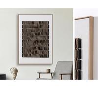 Tableau peinture à l'huile ,peinte à la main abstraite avec cadre en bois - Longueur 80 x Profondeur 4 x Hauteur 120 cm - PEGANE -