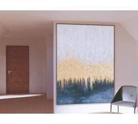 PEGANE Tableau Peinture à l'huile sur Toile,Peinte à la Main avec Cadre en Bois - Longueur 150 x Profondeur 4 x Hauteur 200 cm