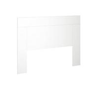 Tête de lit en bois et coton coloris blanc - Longueur 165 x Profondeur 25 x Hauteur 130 cm