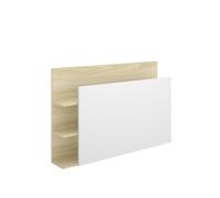 PEGANE Tête de lit pour lit Enfant 90 cm avec 2 étagère, Coloris Blanc/chêne Clair - Hauteur 71 x Longueur 105,2 x Profondeur 19,2 cm