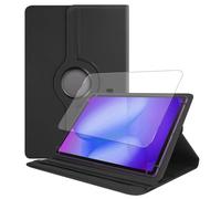 PEGANE Verre trempé + Coque Rotatif en Simili Cuir Compatible pour Samsung Galaxy Tab A11 8.7" SM-X130 SM-X135 - Noir - Visiodirect -