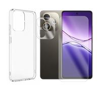 PEGANE Verre Trempé pour Oppo A5 Pro 5G / Oppo A5 Pro 4G 2025 6.67" + Verre Trempé Caméra Arrière + Coque Souple Silicone Transparente - Visiodirect -