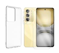 PEGANE Verre Trempé pour Realme C75 4G 6.72" + Verre Trempé Caméra Arrière + Coque Souple Silicone Transparente - Visiodirect -