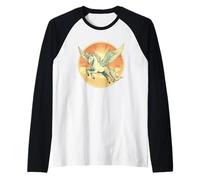 Pégase gracieux avec ailes célestes en vol Manche Raglan