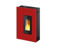 Pegaso Madison 5 Poêle À Granulés À Air 5,2 kW Revêtu Métal Rouge Pour 125m³