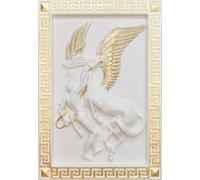 Pegasus Relief mural Style antique Relief mural Tableau antique fait main Cheval