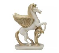 Pegasus Statue grecque en marbre moulé patiné Motif cheval ailé