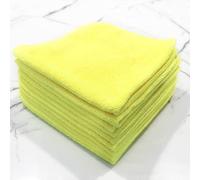 Pegasus Textiles Lot de 10 Chiffons en Microfibre Jaune 40 x 40 cm
