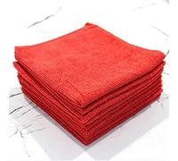 Pegasus Textiles Lot de 10 Chiffons en Microfibre Rouge 40 x 40 cm
