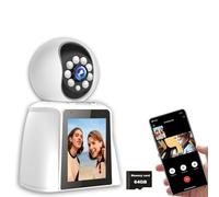 PEGATISAN 2K 3MP Caméra Surveillance WiFi Intérieure avec écran 2,8 Pouces WiFi Caméra Bébé, Vidéo Bidirectionnel, Détection de Mouvement IA, Carte SD, pour Bébé/âgées/Animaux