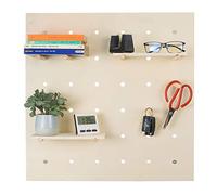 Pegboard Etagère murale en bois Pegboard créatif Système de classement avec accessoires Planche à outils 58 x 58 cm Système d'étagères extensibles individuellement pour la cuisine Salle de bains