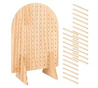 Pegboard Présentoir de table - 40 x 30 cm - perforée - Organiseur de table robuste - Support de vente en bois avec 15 crochets pour foires de bricolage, stands de vente, marchés d'art et