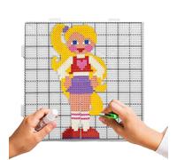 Pegboards et tableaux d'affichage en perles de fusion, tableau carré réutilisable résistant à la chaleur - bac de récupération de perles de fusible de 2,6 mm, convient pour la maison, l'école, la