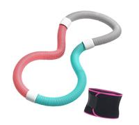 Pegciuho 2 Pièces Cerceau de Fitness avec Ceinture de Sudation Cerceau d'exercice Anneau Sportif Cerceau à Ressort en PVC Lesté Adapté pour Hommes et Femmes, Gris Vert 1.2 Kg