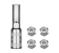 Pegciuho 4 Pièces Écrous de Roue Métal Outil D'Assemblage Pièces Détachées Accessoires pour Voiture RC Structure Sécurisée Convient à L'Utilisation Quotidienne, Argent