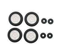 Pegciuho 4 Pneus et Roues de Rechange pour Voitures Miniatures RC Iron 1/12, Compatibles avec Les Camions RC, Black White B