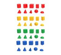 Pegciuho 40 Pièces de Formes Géométriques 3D, Blocs, Jouet éducatif pour Développer L'imagination et Les Mathématiques