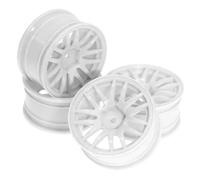Pegciuho 4x Pneus de Moyeu de Roue de Voiture de Course RC, Accessoire de Jantes pour 1:10 HPI94123, Blanc