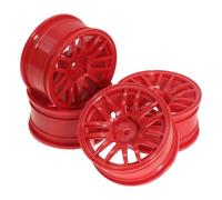 Pegciuho 4x Pneus de Moyeu de Roue de Voiture de Course RC, Accessoire de Jantes pour 1:10 HPI94123, Rouge