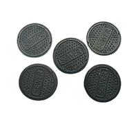 Pegciuho 5 Pièces Modèle Plaque Égout Miniature Accessoire Micro Résine Résistant Convenant Aménagement Collecte Diorama, Style A