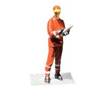 Pegciuho Accessoires Miniatures pour Station-service (échelle 1/64) - Diorama de Station-service En Résine Peinte à La Main - Accessoires à Monter Soi-même Pou, pompiste