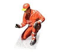 Pegciuho Accessoires Miniatures pour Station-service (échelle 1/64) - Diorama de Station-service En Résine Peinte à La Main - Accessoires à Monter Soi-même Pou, Préposé au gaz Squat