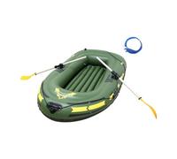 Pegciuho Bateau Gonflable pour 2 Personnes, pour L'été, pour étangs, Lacs et Rivières, 4 Chambres à Air, en PVC, pour Enfants, Adultes et Familles, Vert