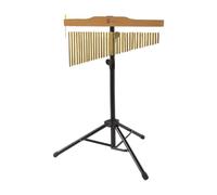 Pegciuho Carillon éolien, Instrument de Musique, Percussion, à Une Rangée, Barre de Tonalité avec Support, Réglable, Idéal pour Les Répétitions, Les Fêtes de F, or, 25 Notes