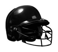 Pegciuho Casque de Baseball avec Protection Faciale, Absorbe Les Chocs, Casque de Softball D'extérieur pour Hommes et Femmes, Noir