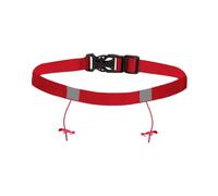 Pegciuho Ceinture Porte-dossard de Triathlon, Ceinture de Course élastique, Ceinture de Course Ajustable et Polyvalente avec Porte-dossard, Installation Rapide, Rouge