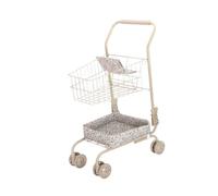Pegciuho Chariot de Courses Jouet, Chariot de Courses pour Jeux de Rôle, Chariot D'épicerie pour Maison de Poupée, pour Garçons et Filles à Partir de 3 Ans, Panier de Fleurs