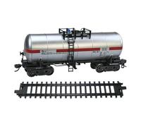 Pegciuho Chemin de Fer Miniature à L'échelle 1:75 avec Rails, Idéal Comme Décoration Intérieure, Idée Cadeau, Objet de Collection Ou Jouet D'anniversai, Argent