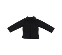 Pegciuho Chemise Miniature Figure pour Figurine Articulée 1/6 Habit Mode Surdimensionné pour Homme Vêtement En Tissu Doux Adaptée à La Création de Scènes et Ha, Noir
