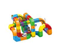 Pegciuho Circuit de Train électrique Cube 3D, Conception Modulaire Flexible, Courbes et Locomotive, USB, Antidérapant, Kit de Construction à Monter Soi-même, M, 123 Pièces