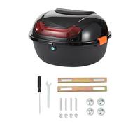 Pegciuho Coffre Arrière de avec 2 Clés et Kit D'installation, étui de Rangement Verrouillable, Top Case de, Noir