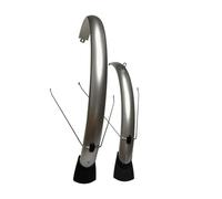 Pegciuho Ensemble de Garde-Boue pour VTT, Pièces de Rechange pour Protection de Roue, Garde-Boue Avant et Arrière pour Vélo, Argent