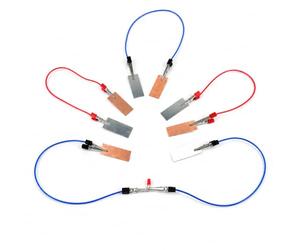 Pegciuho Expérience Industrielle Kit D Expérimentation Batterie de Fruit Électricité Réaction Redox Apprentissages Pensée Critique Pièces Zinc Cuivre Adapté, Batterie de Fruits (avec Grand Fil)
