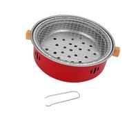 Pegciuho Four à Barbecue, Ustensiles de Cuisine, Chauffage, Rôtissoire, Barbecue, Four à Thé pour Pique-Nique, Cuisine, Randonnée, Rouge