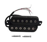 Pegciuho Guitar Pickup Pièce Double Six Cordes Sortie Quatre Conducteurs Accessoire D'Instrument Musical Matériel PP Adaptée Aux Musiciens de Métal, Chrome 52 Mm