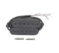 Pegciuho Guitar Pickup Pièce Double Six Cordes Sortie Quatre Conducteurs Accessoire D'Instrument Musical Matériel PP Adaptée Aux Musiciens de Métal, Noir 52 Mm
