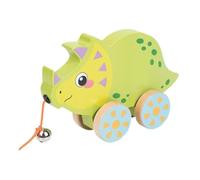 Pegciuho Jouets En Bois à Tirer pour Tout-petits Jouets à Pousser et à Tirer pour Animaux Jouet En Bois pour Animaux à Roue, Rhinocéros