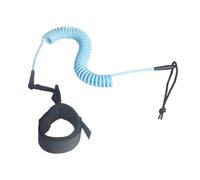 Pegciuho Laisse de Planche de Surf Enroulée, Réglable et Confortable, avec Poignet élastique, pour Pagaie, Jambe et Pied, pour Débutants, Bleu