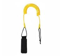 Pegciuho Laisse de Planche de Surf Laisse Paddle Laisse Corde de Jambe en TPU Enroulée Flexible Raccord Fiable pour Garder Le Contrôle Adaptée aux Sorties Loisirs sur l'eau Surf Kayak, Jaune