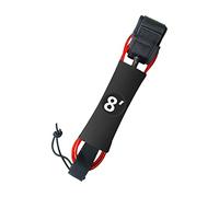 Pegciuho Leash de Planche de Surf, Corde élastique pour Les Jambes, Leash Droit pour Planche de Stand Up Paddle, Sangle de Cheville Solide pour Planche de, Rouge, 8 Pieds