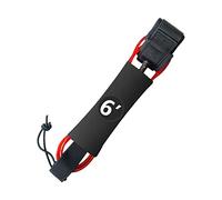 Pegciuho Leash de Planche de Surf, Corde élastique pour Les Jambes, Leash Droit pour Planche de Stand Up Paddle, Sangle de Cheville Solide pour Planche de, Rouge, 6 Pieds