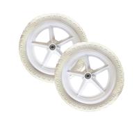 Pegciuho Lot de 2 Roues de Draisiennes pour Enfants de 12 Pouces, Robustes et Silencieuses, avec Chambre à Air en Mousse EVA, Blanc