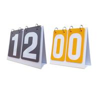 Pegciuho Lot de 2 Tableaux de Scores Sportifs à 2 Chiffres, Polyvalents, pour Le Baseball, Le Basket-Ball, Le Football, Gris Jaune